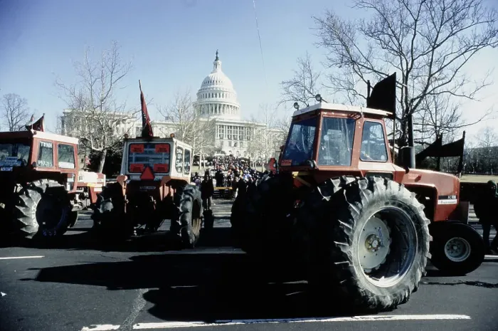 Framed Print : Tractor Protest Framed Print : Tractor Protest