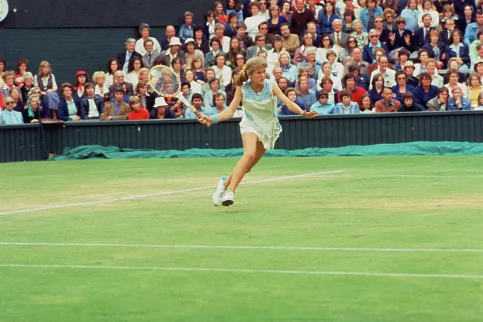 Framed Print : Tracy Austin Playing at Wimbledon Framed Print : Tracy Austin Playing at Wimbledon
