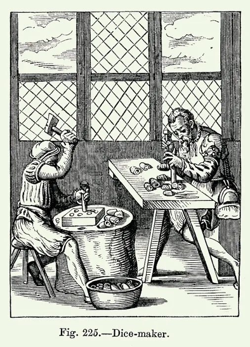 Framed Print : Trades; Dice Maker Framed Print : Trades; Dice Maker