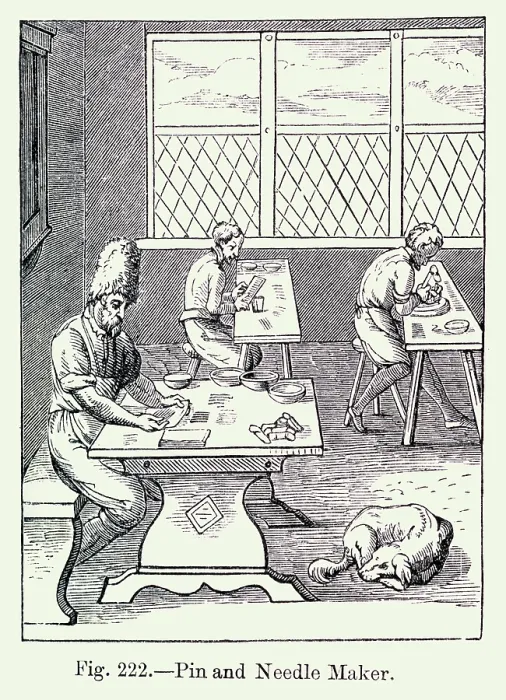 Framed Print : Trades; Pin and Needle Maker Framed Print : Trades; Pin and Needle Maker