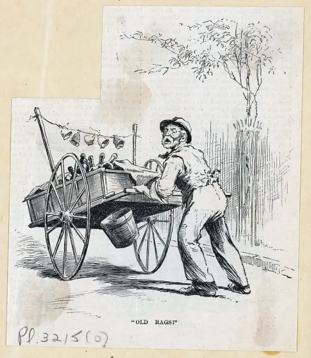 Framed Print : Tradesman Pushing Cart With Bells Framed Print : Tradesman Pushing Cart With Bells