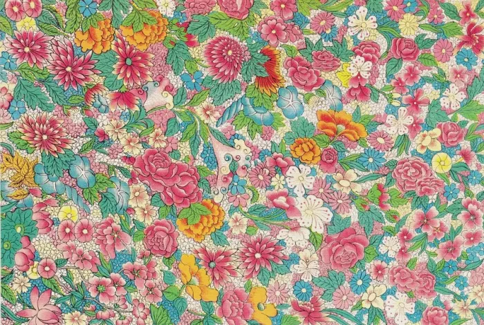 Framed Print : Traditional Asian Wallpaper Framed Print : Traditional Asian Wallpaper
