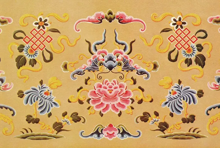 Framed Print : Traditional Asian Wallpaper Framed Print : Traditional Asian Wallpaper