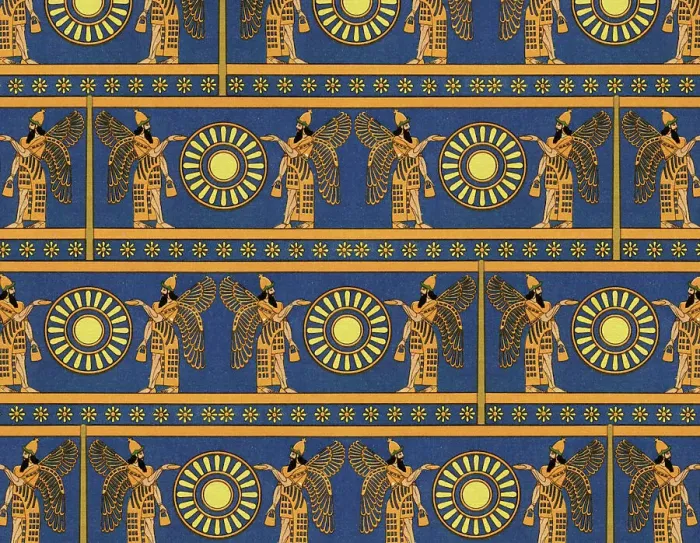 Framed Print : Traditional Assyrian Wallpaper Framed Print : Traditional Assyrian Wallpaper