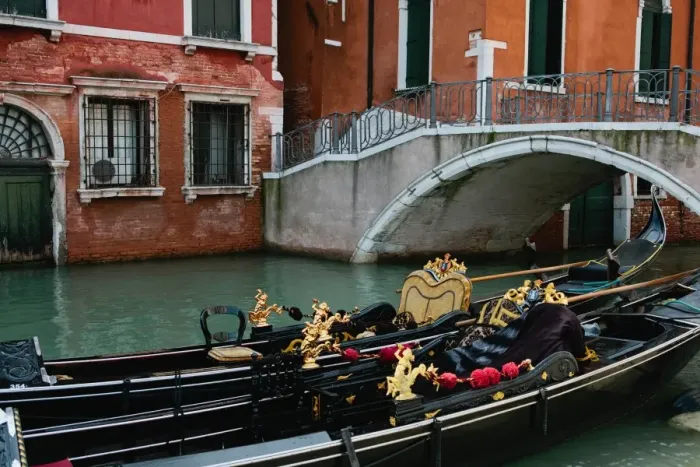 Framed Print : Traditional Gondola boats in Venice, Italy Framed Print : Traditional Gondola boats in Venice, Italy