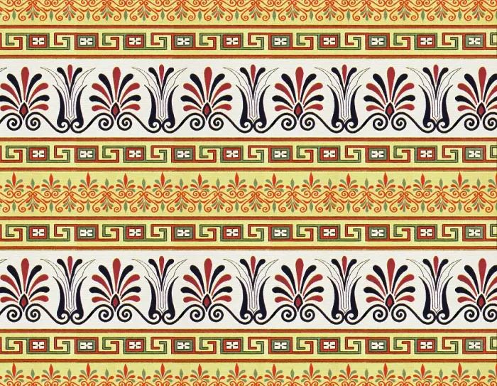 Framed Print : Traditional Greek Wallpaper Framed Print : Traditional Greek Wallpaper