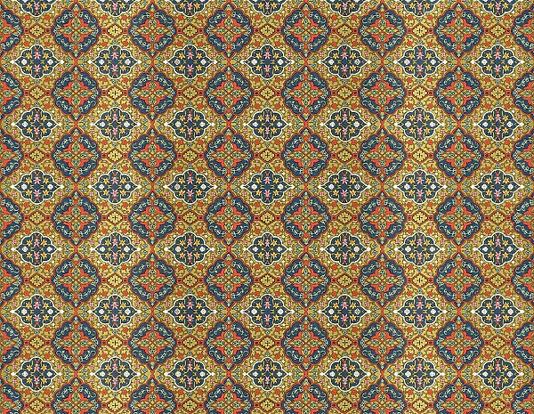 Traditional Indo-Persian Floral Wallpaper