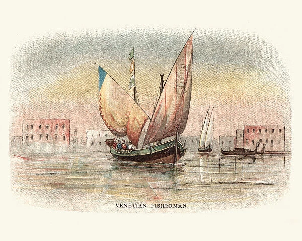 Traditional Venetian Fishing Boat 19th Century