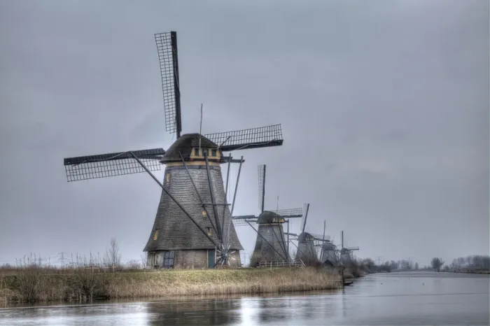 Framed Print : Traditional windmills in Kinderdijk, Netherlands Framed Print : Traditional windmills in Kinderdijk, Netherlands