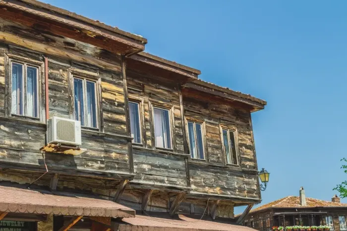 Framed Print : Traditional wood house Framed Print : Traditional wood house