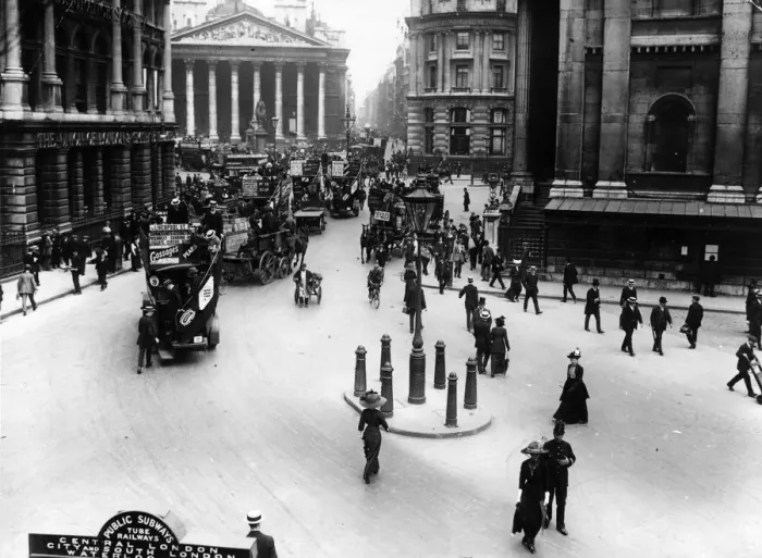 Framed Print : Traffic At Bank Framed Print : Traffic At Bank