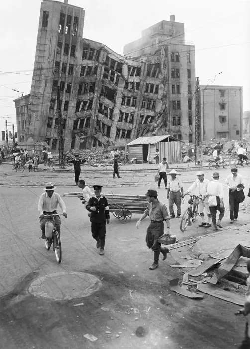Framed Print : Traffic In Earthquake-Ravaged City Framed Print : Traffic In Earthquake-Ravaged City