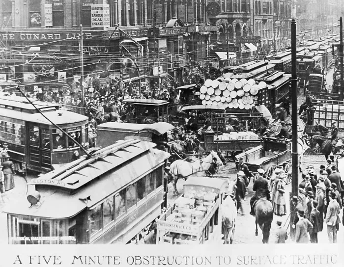 Framed Print : Traffic Jam at Randolph and Dearborn Streets Framed Print : Traffic Jam at Randolph and Dearborn Streets