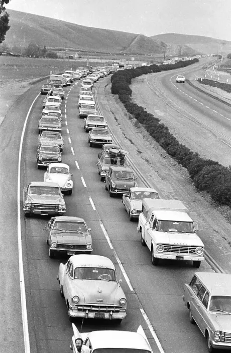 Framed Print : Traffic Jam Due To Rolling Stones Concer
