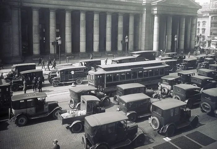 Framed Print : Traffic in Front of Penn Station Framed Print : Traffic in Front of Penn Station