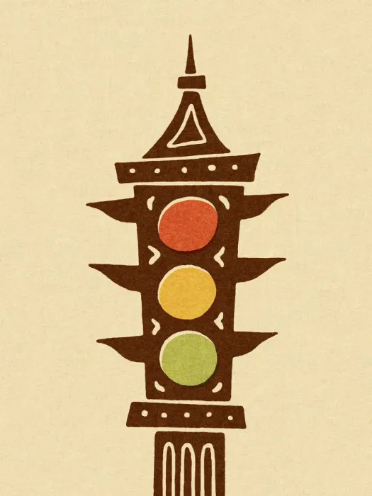 Framed Print : Traffic Signal on Post Framed Print : Traffic Signal on Post