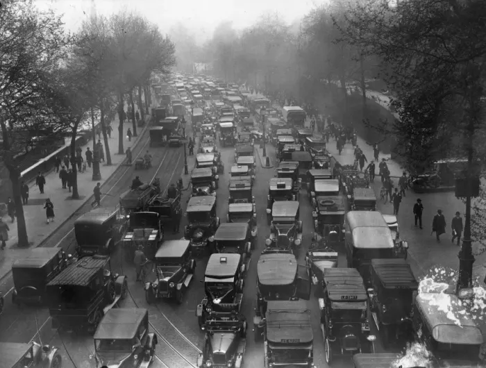 Framed Print : Traffic During Strike Framed Print : Traffic During Strike