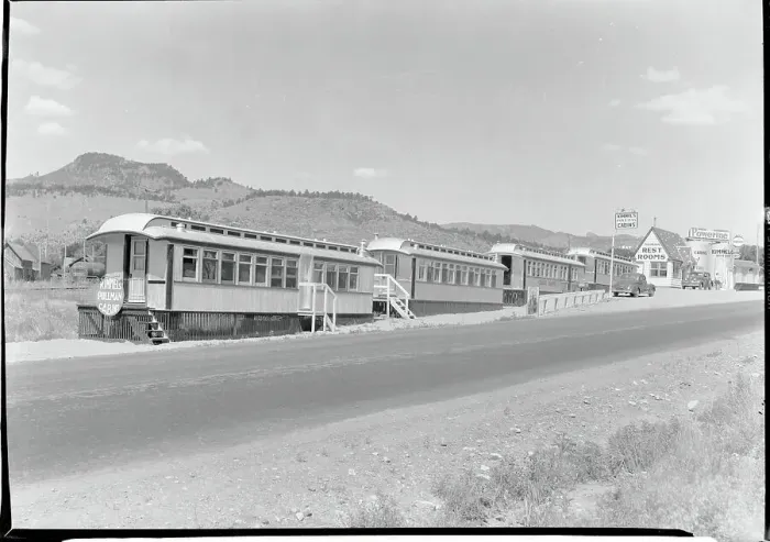 Framed Print : Train Cars as Tourist Cabins Framed Print : Train Cars as Tourist Cabins