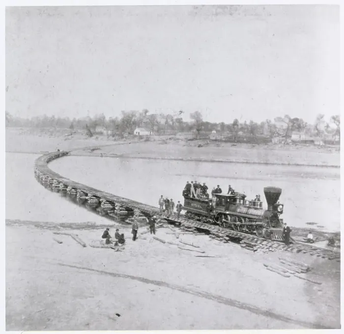 Framed Print : Train Crossing Kansas River Framed Print : Train Crossing Kansas River