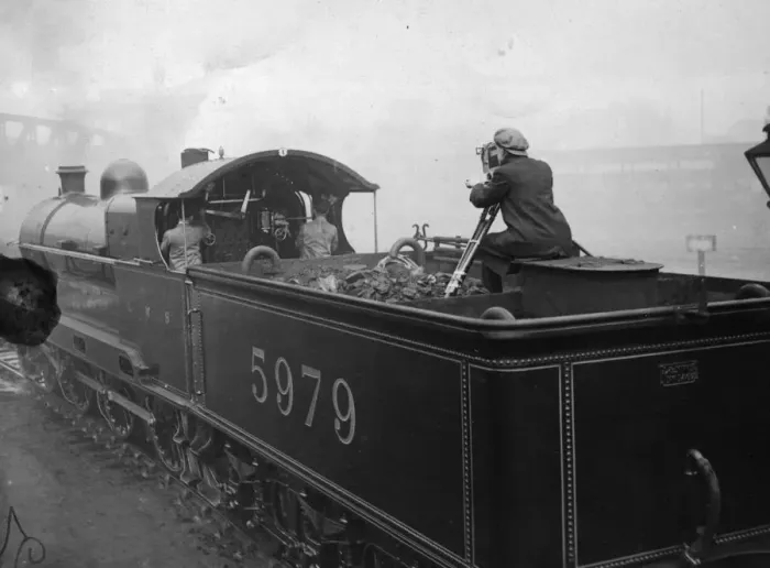 Framed Print : Train Filming Framed Print : Train Filming
