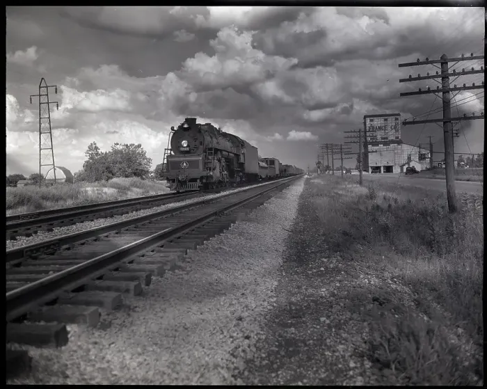 Framed Print : Train Leaving Town Framed Print : Train Leaving Town