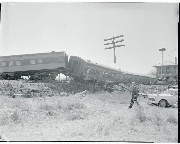 Framed Print : Train and Truck Collide Framed Print : Train and Truck Collide