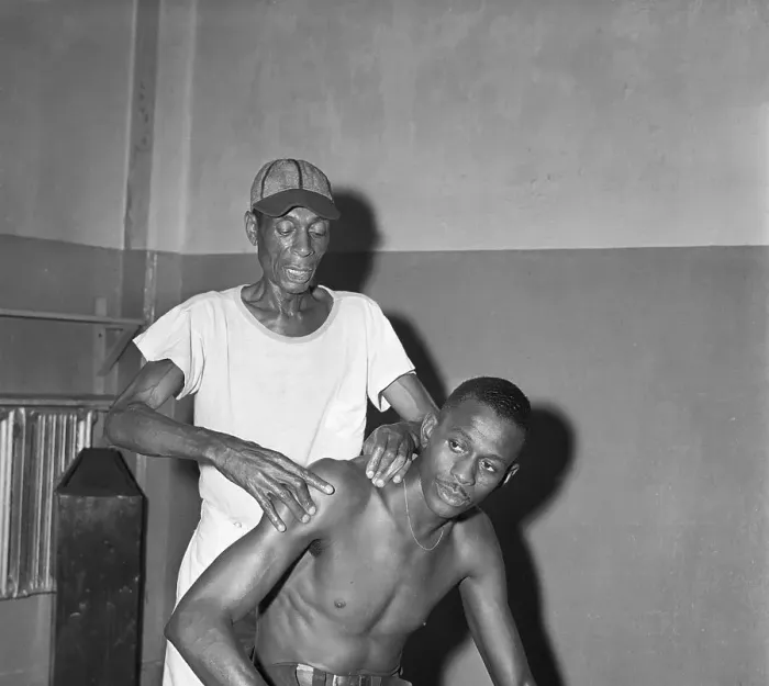 Framed Print : Trainer Frank Floyd And Satchel Paige Framed Print : Trainer Frank Floyd And Satchel Paige