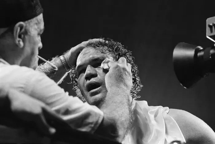 Framed Print : Trainer Wipes Randy Cobb's Face Framed Print : Trainer Wipes Randy Cobb's Face