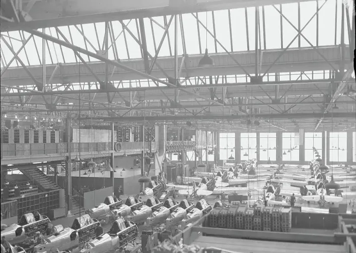 Framed Print : Training Plane Assembly Room Framed Print : Training Plane Assembly Room