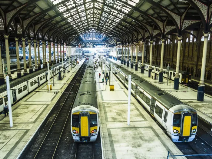 Framed Print : Trains at Liverpool Street Station, London Framed Print : Trains at Liverpool Street Station, London