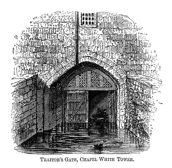 Traitors Gate, Tower of London (1871 engraving)