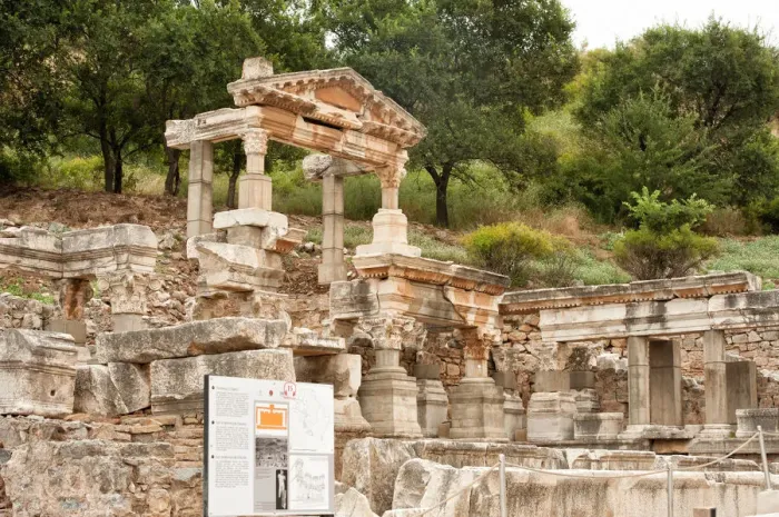 Framed Print : Trajan Fountain in Ephesus
