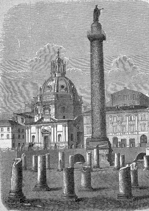Framed Print : Trajan's Column in Rome, Italy, in 1870, digitally restored reproduction of a 19th century original, exact original date not known Framed Print : Trajan's Column in Rome, Italy, in 1870, digitally restored reproduction of a 19th century original, exact original date not known