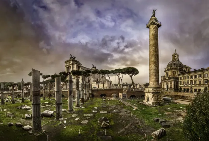 Framed Print : Trajans Column, Rome, Italy