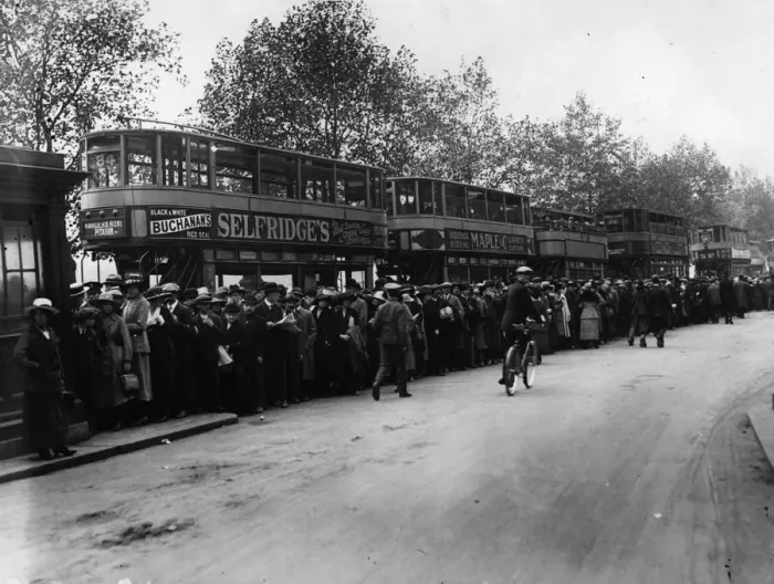 Framed Print : Tram Queues Framed Print : Tram Queues