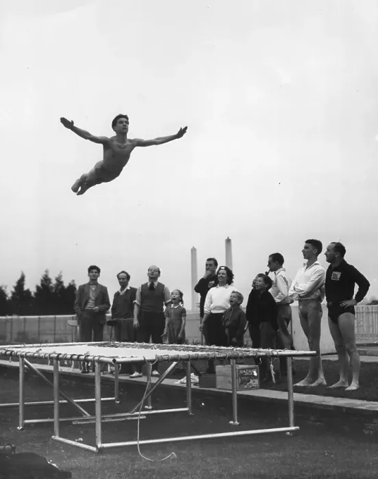 Framed Print : Trampoline Diving Framed Print : Trampoline Diving