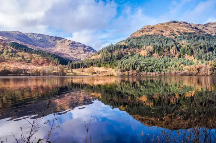 Framed Print : Tranquil Loch Eck in sunshine, Benmore, Cowal