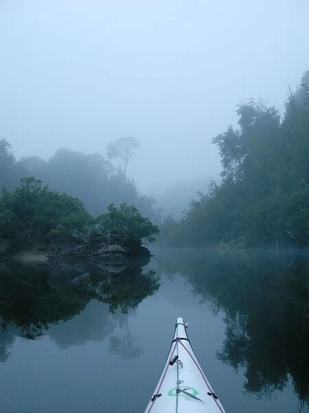 A tranquil morning on the Franklin River, Tasmania