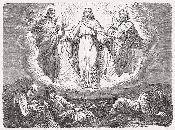 Transfiguration of Jesus, wood engraving, published in 1877