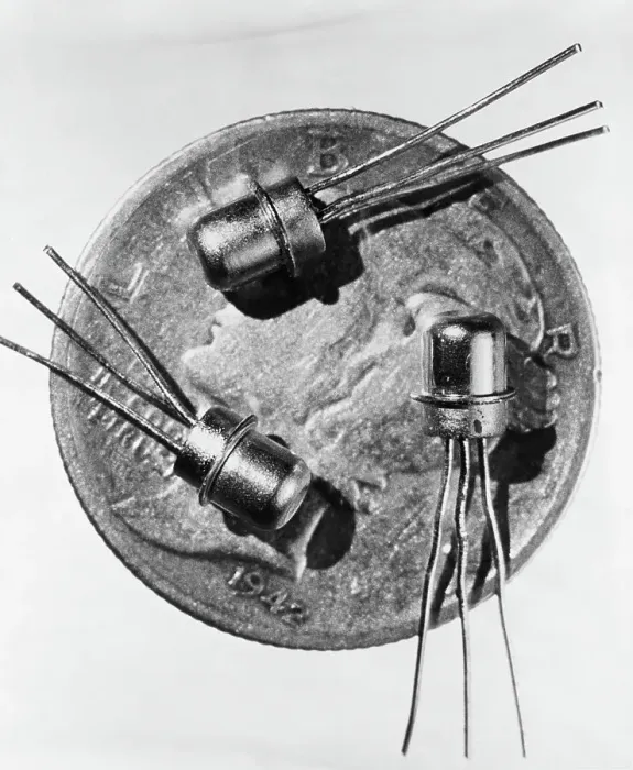 Framed Print : Three Transistors On A Dime Framed Print : Three Transistors On A Dime