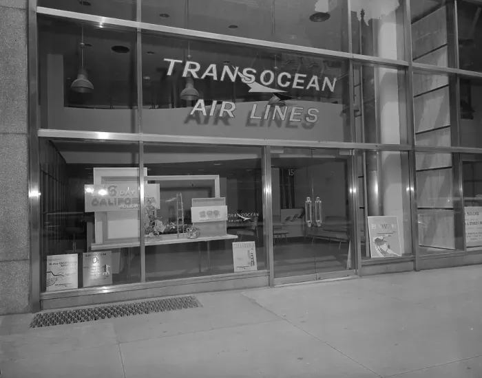 Framed Print : Transocean Air lines Office In NYC Framed Print : Transocean Air lines Office In NYC