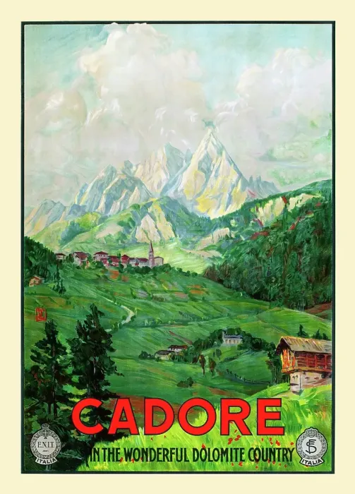 Framed Print : Travel Poster For Cadore Framed Print : Travel Poster For Cadore