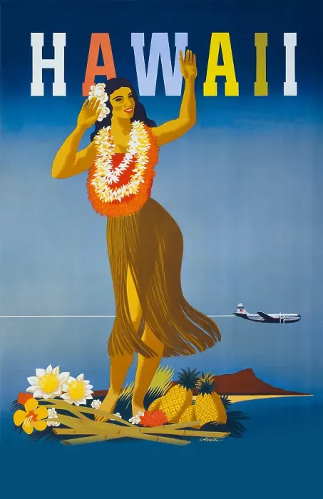 Framed Print : Travel Poster For Hawaii Framed Print : Travel Poster For Hawaii