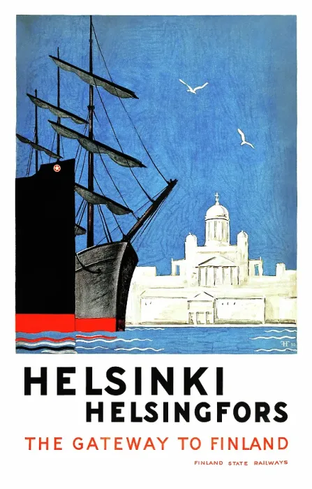Framed Print : Travel Poster For Helsinki Framed Print : Travel Poster For Helsinki