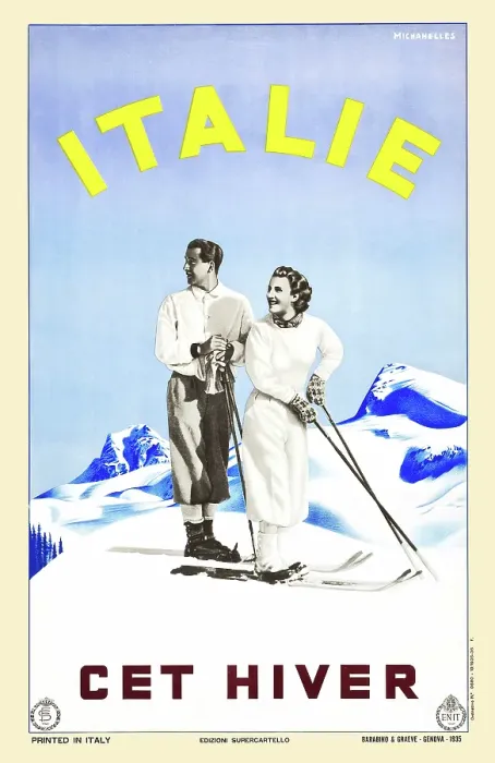 Framed Print : Travel Poster, Italie Cet Hiver Framed Print : Travel Poster, Italie Cet Hiver