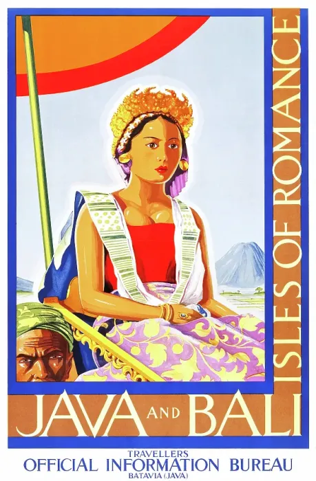 Framed Print : Travel Poster, Java And Bali, Isles Of Romance Framed Print : Travel Poster, Java And Bali, Isles Of Romance