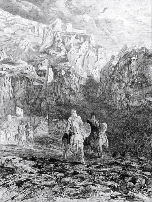 Framed Print : Travelers in Dreary Valley