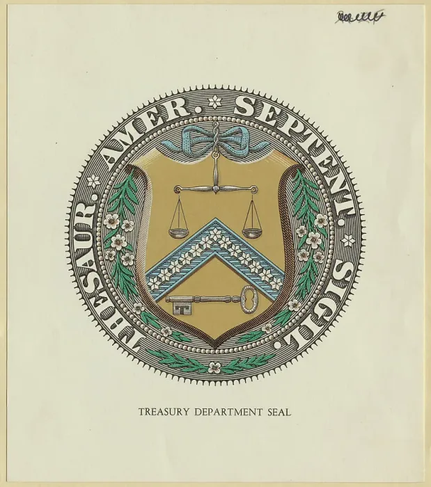 Framed Print : Treasury Department Seal