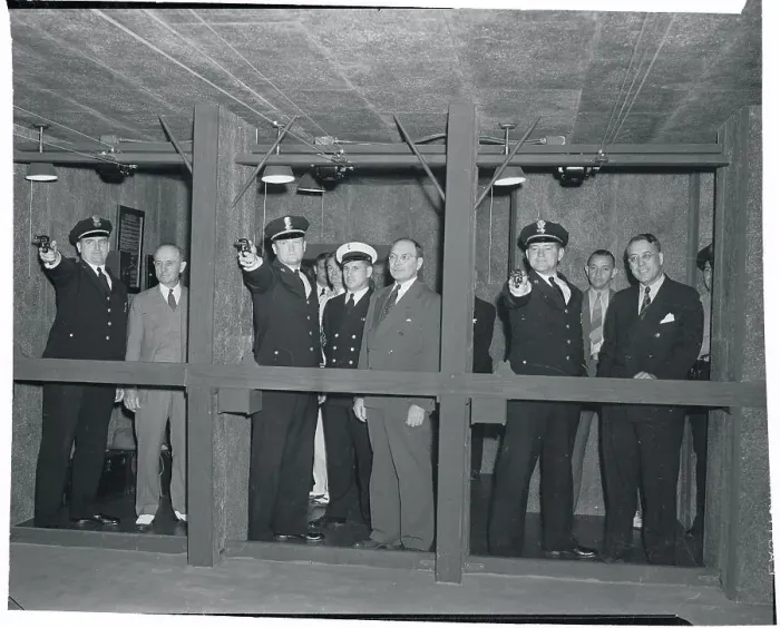 Framed Print : Treasury Men Exhibiting Target Practice Framed Print : Treasury Men Exhibiting Target Practice