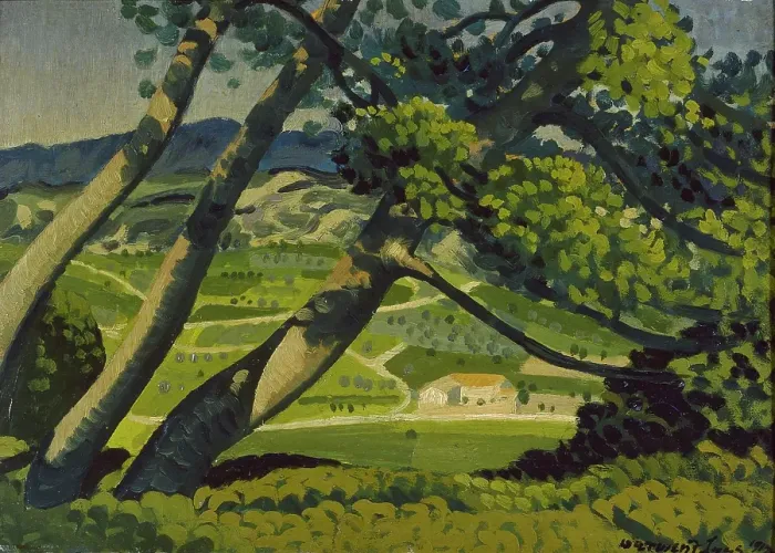 Framed Print : Trees, Provence, 1912. Artist Derwent Lees Framed Print : Trees, Provence, 1912. Artist Derwent Lees